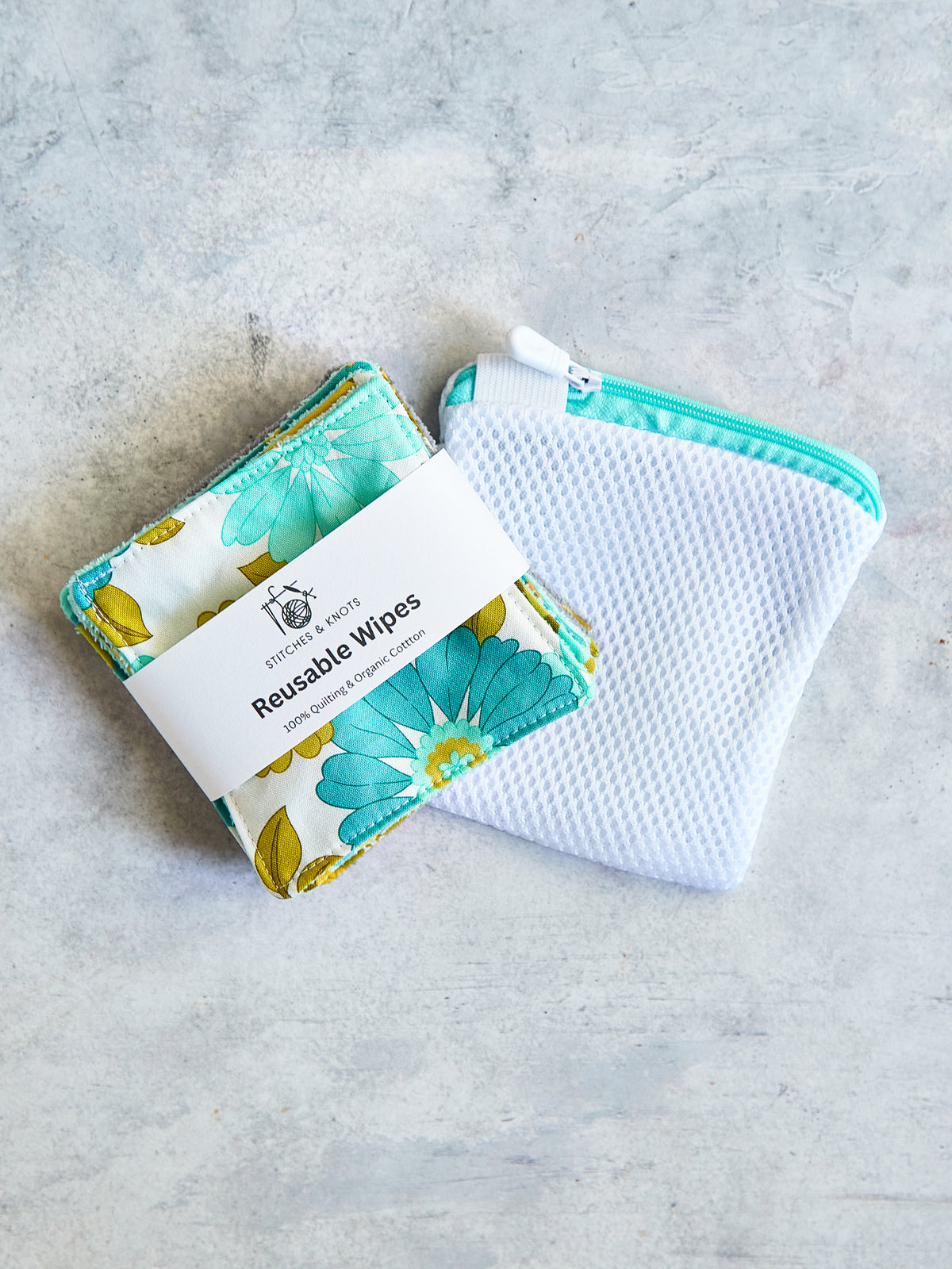 Set of 8 Reusable Facial Cleansing Pads. Eco Friendly Soft Microfiber Fleece And Cotton. Machine Washable. Mesh Laundry Bag Included.