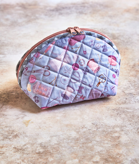 Medium Dumpling Zippered Pouch | Mini Makeup Bag | Earbud & Lip Balm Case | Sewing Essentials