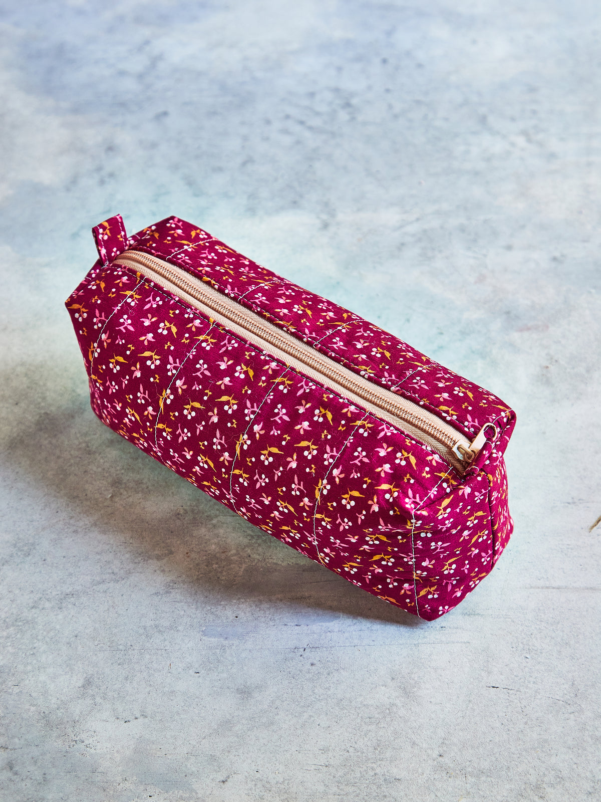 The Everything Bag! Quilted Cotton Boxed Pouch – Makeup / Nails/ Projects/ Toiletries / Tech Cord Organizer