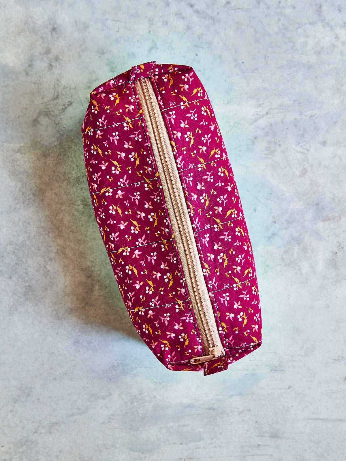 The Everything Bag! Quilted Cotton Boxed Pouch – Makeup / Nails/ Projects/ Toiletries / Tech Cord Organizer