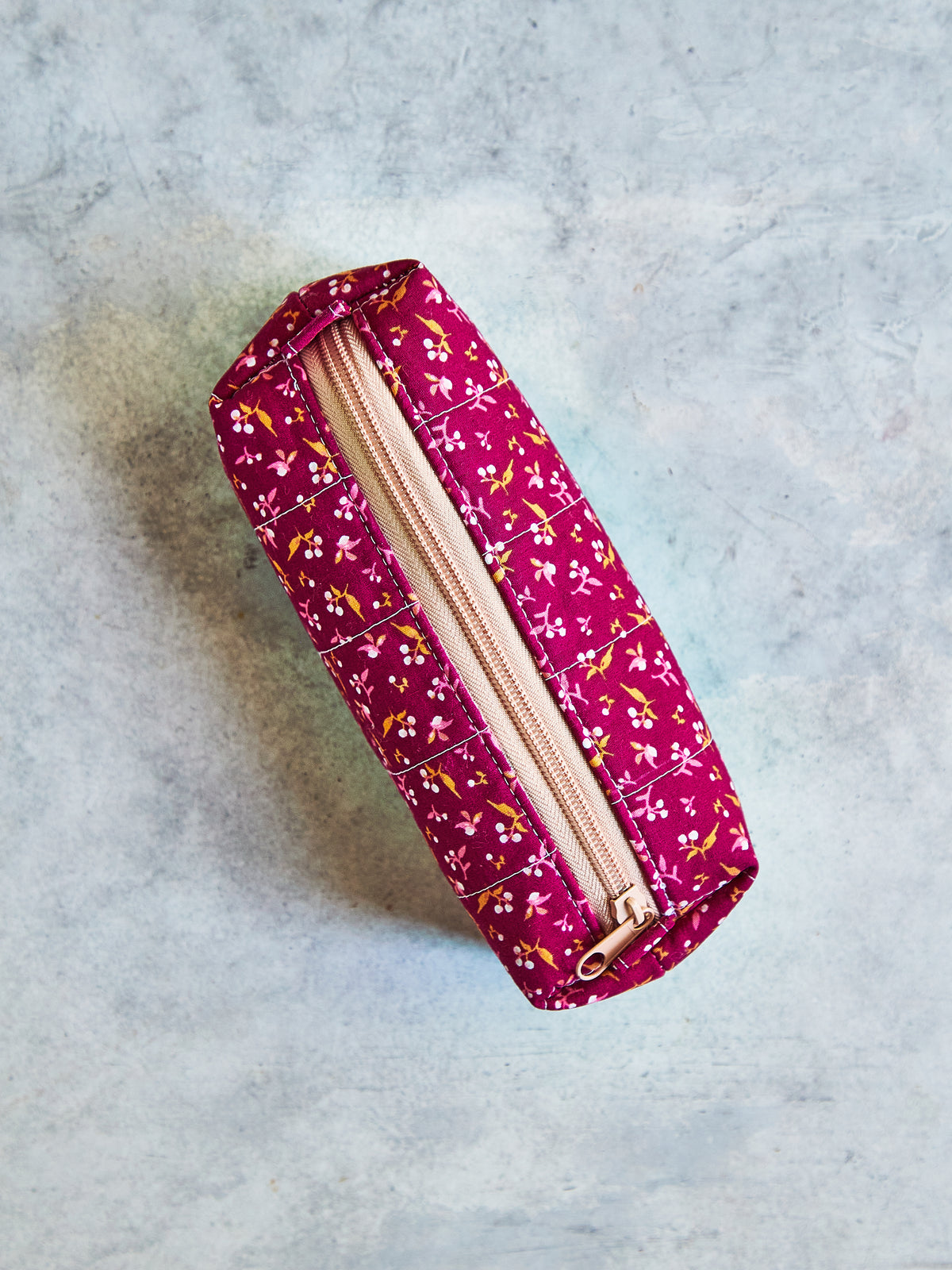 The Everything Bag! Quilted Cotton Boxed Pouch – Makeup / Nails/ Projects/ Toiletries / Tech Cord Organizer