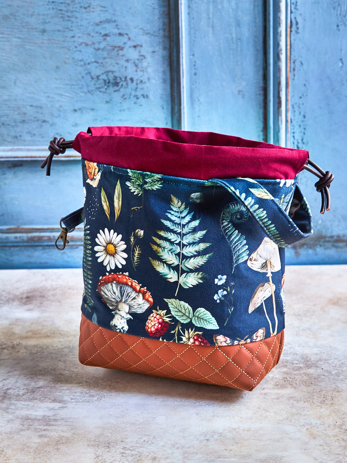 Handmade Drawstring Project Bag | Knitting & Crochet Tote | Yarn Storage Bag | Gift for Makers