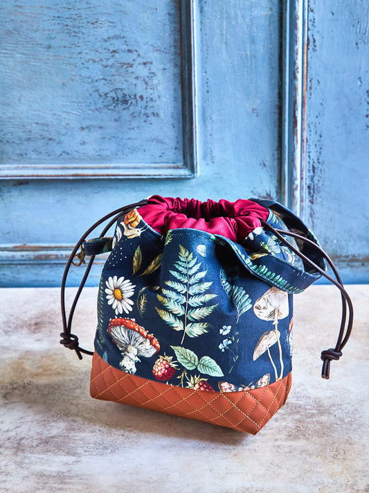 Handmade Drawstring Project Bag | Knitting & Crochet Tote | Yarn Storage Bag | Gift for Makers