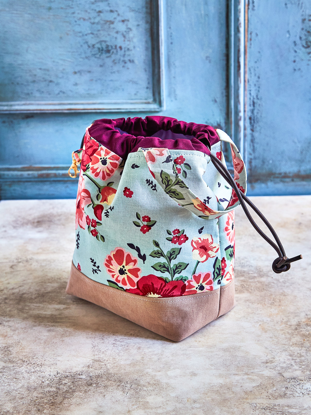 Handmade Drawstring Project Bag | Knitting & Crochet Tote | Yarn Storage Bag | Gift for Makers