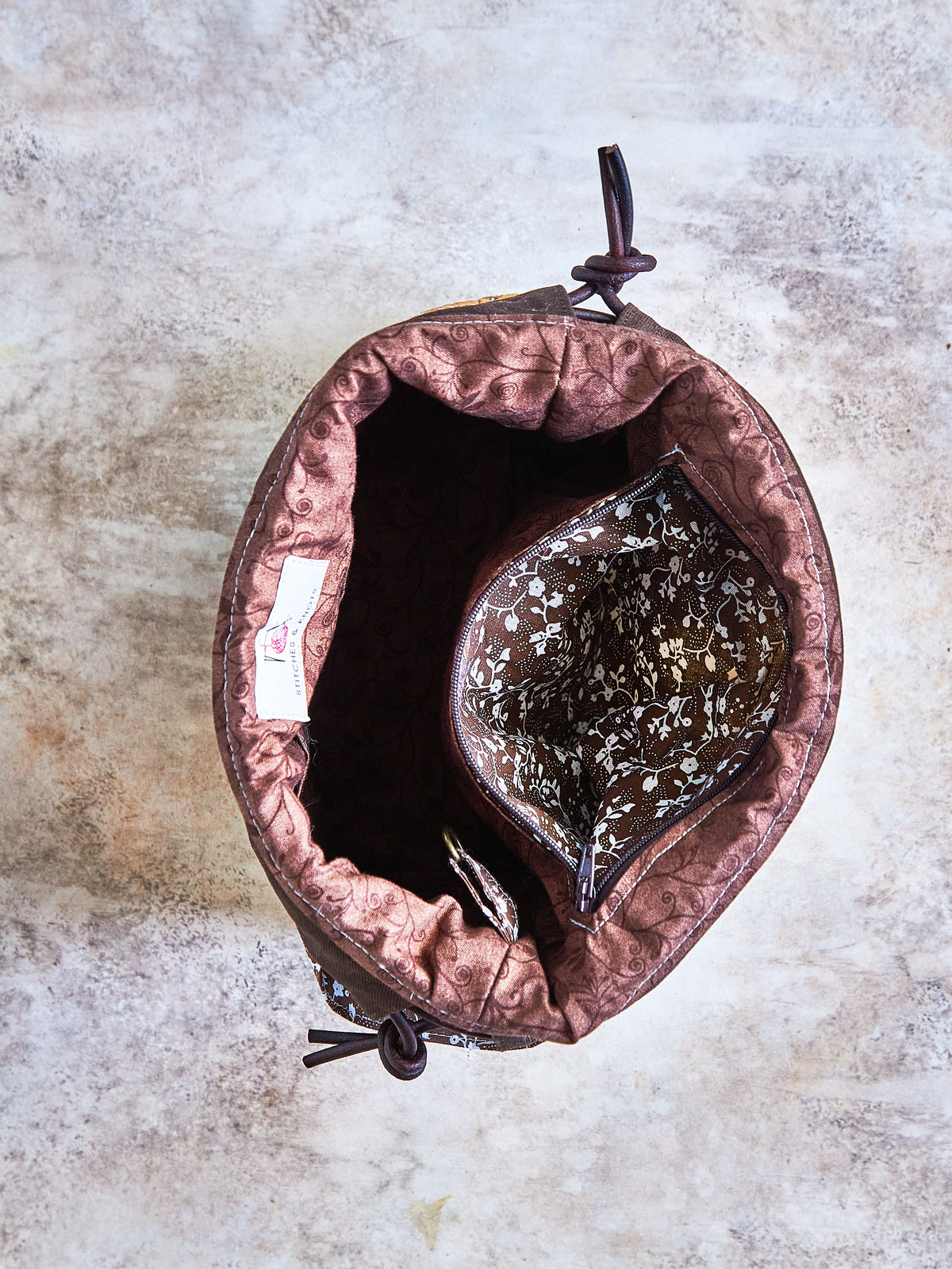 Handmade Drawstring Project Bag | Knitting & Crochet Tote | Yarn Storage Bag | Gift for Makers