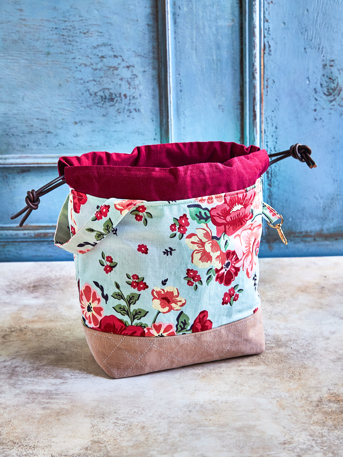 Handmade Drawstring Project Bag | Knitting & Crochet Tote | Yarn Storage Bag | Gift for Makers