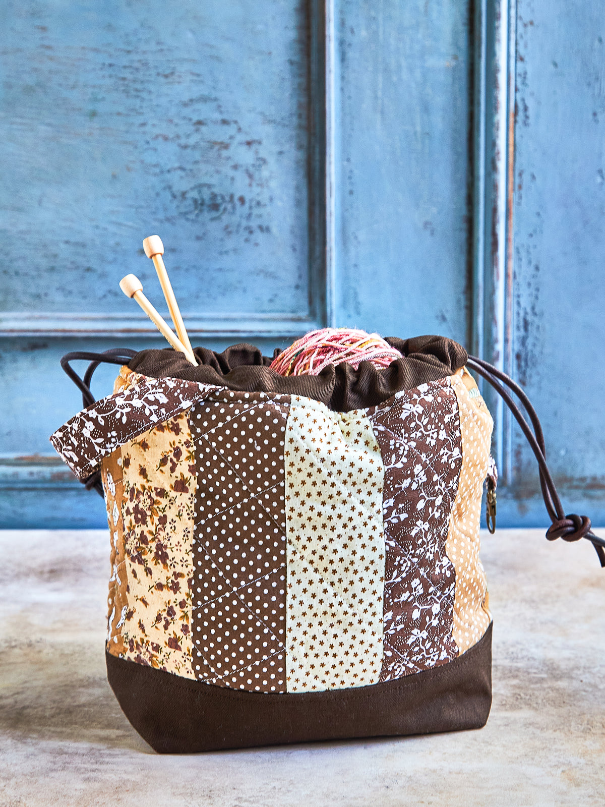 Handmade Drawstring Project Bag | Knitting & Crochet Tote | Yarn Storage Bag | Gift for Makers