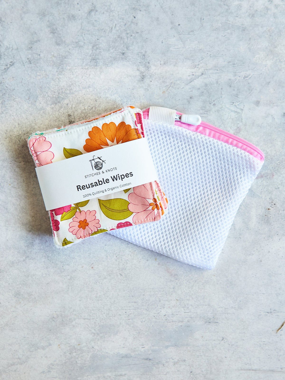 Set of 8 Reusable Facial Cleansing Pads.  Eco Friendly Soft Microfiber Fleece And Cotton. Machine Washable. Mesh Laundry Bag Included.