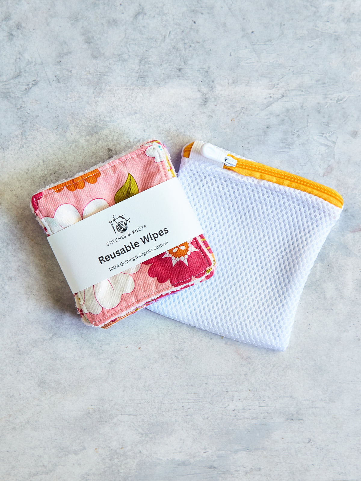 Set of 8 Reusable Facial Cleansing Pads.  Eco Friendly Soft Microfiber Fleece And Cotton. Machine Washable. Mesh Laundry Bag Included.