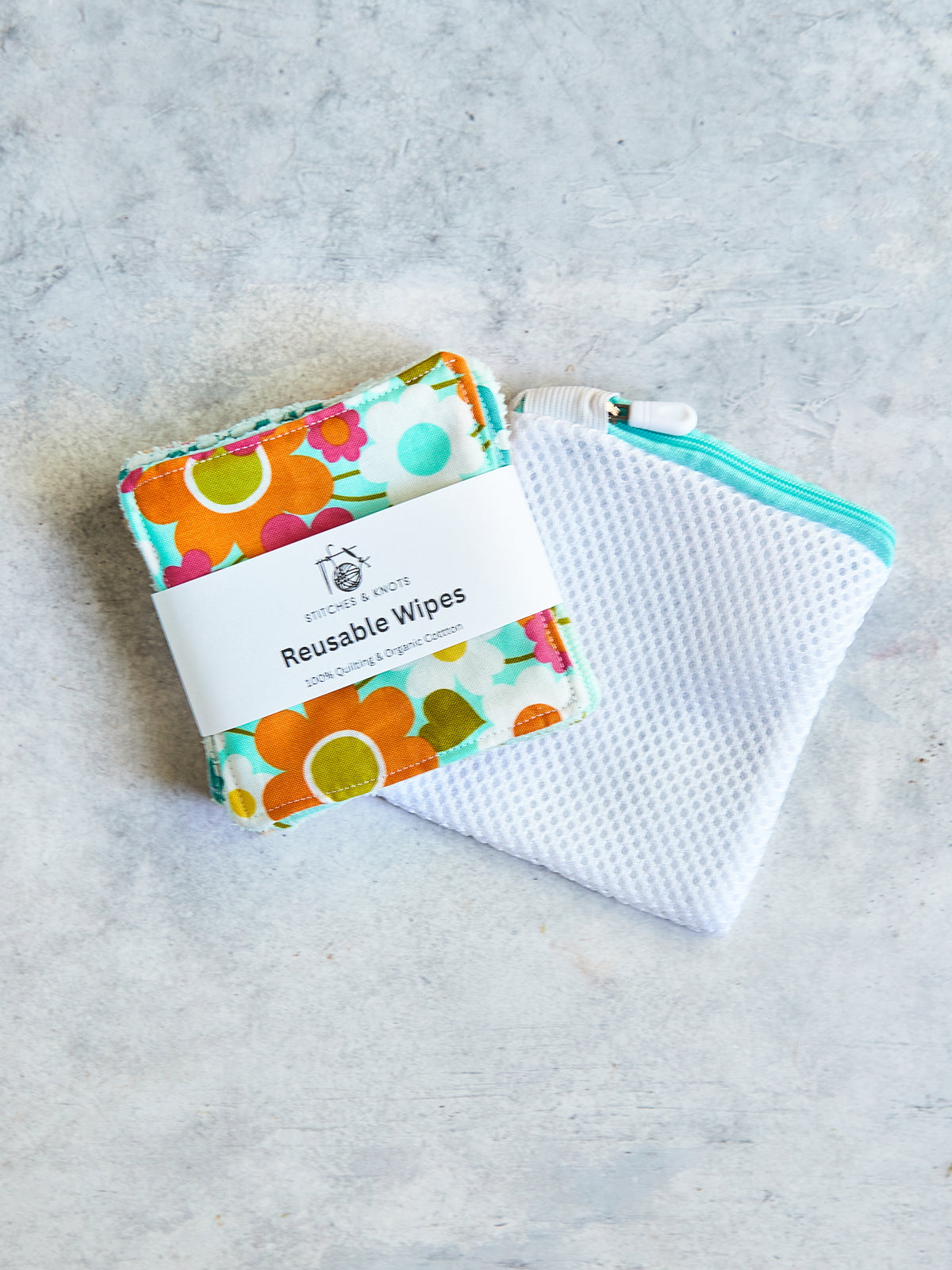 Set of 8 Reusable Facial Cleansing Pads.  Eco Friendly Soft Microfiber Fleece And Cotton. Machine Washable. Mesh Laundry Bag Included.