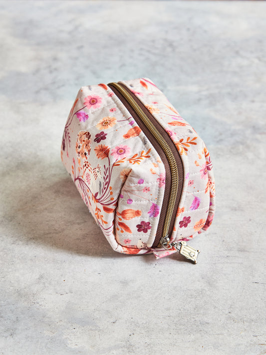 Medium Toiletry Bag with Interior Pockets | Travel Organizer | Makeup & Toiletries Storage | Handmade Cosmetic Bag